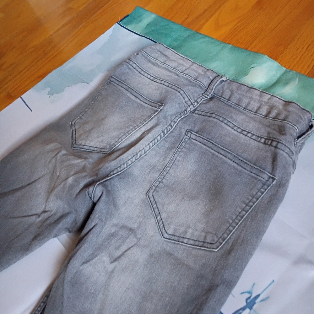 H&M High-Rise Skinny Gray Denim Jeans 5-Pocket Button Zip Solid Light Wash 6 - Picture 11 of 11
